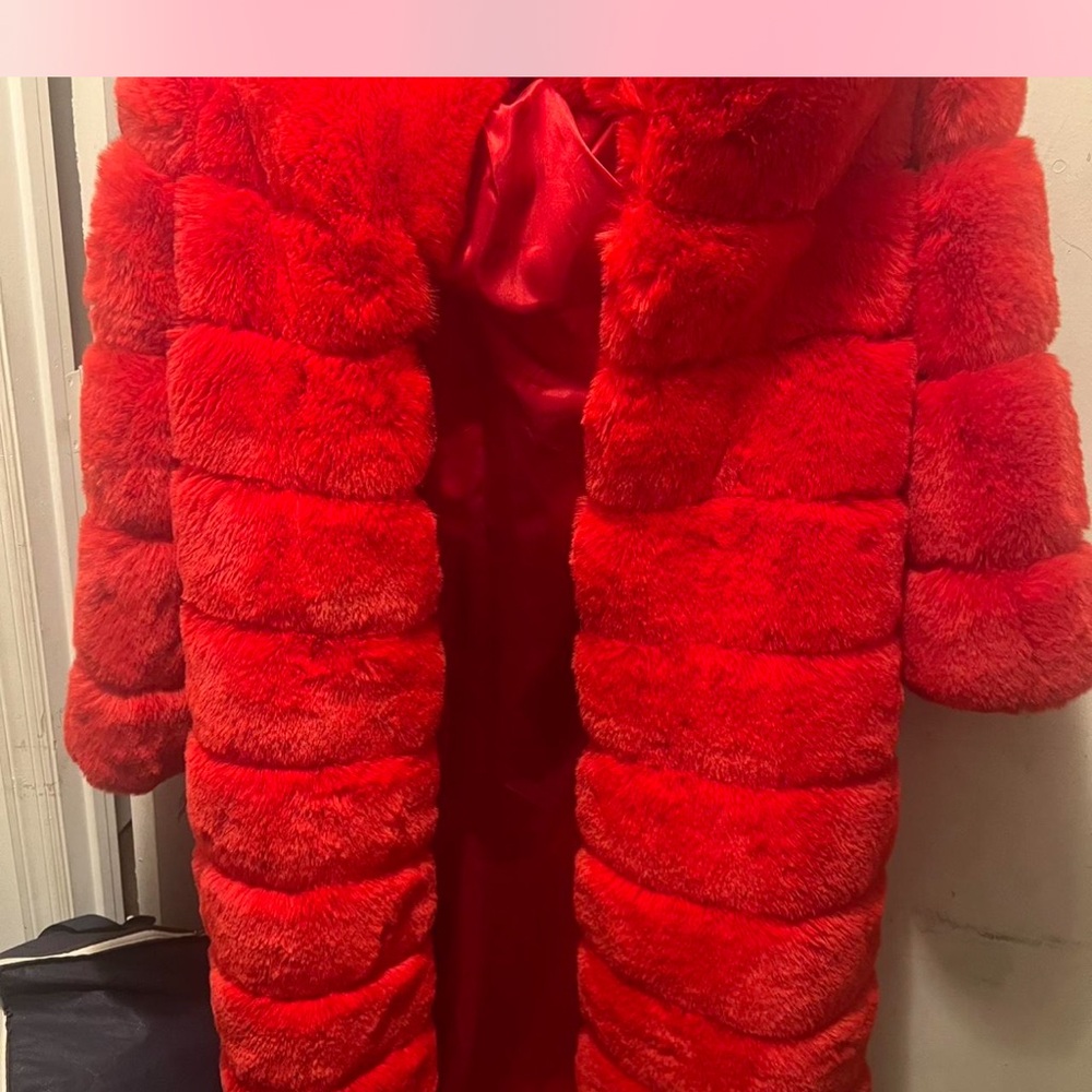 Vibrant Red Teddy Jacket